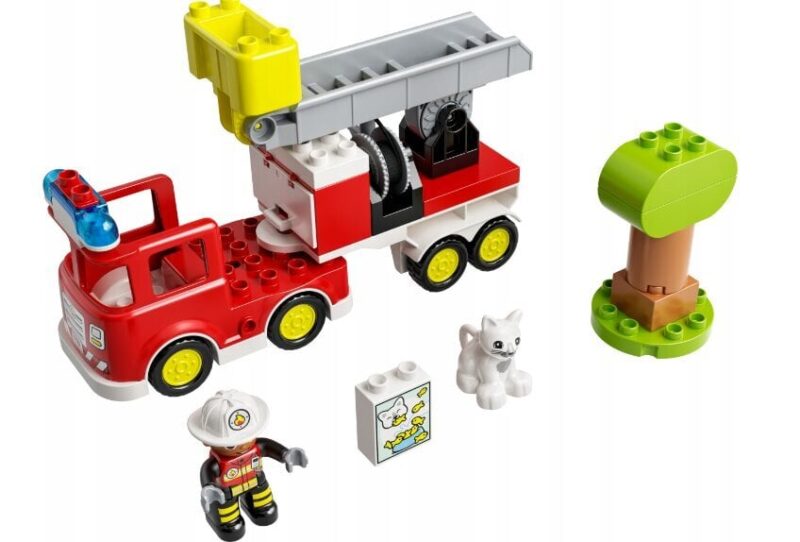 10969 LEGO Duplo Ugniagesių automobilis ir pliušinė pagalvė Katė, 50 cm - Image 3