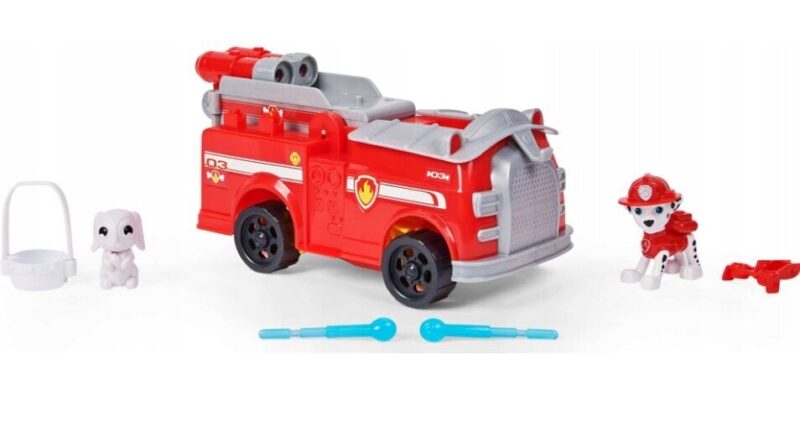 Automobilis Spin Master Rise and Rescue ir pliušinė pagalvė Katė, 50 cm - Image 3