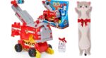 Automobilis Spin Master Rise and Rescue ir pliušinė pagalvė Katė, 50 cm