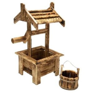 Dekoratyvinis šulinys augalams Wicker-house, 54 cm