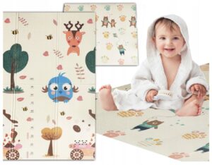 Dvipusis žaidimų kilimėlis Happy Kiddo 180x150 cm – saugus ir patogus
