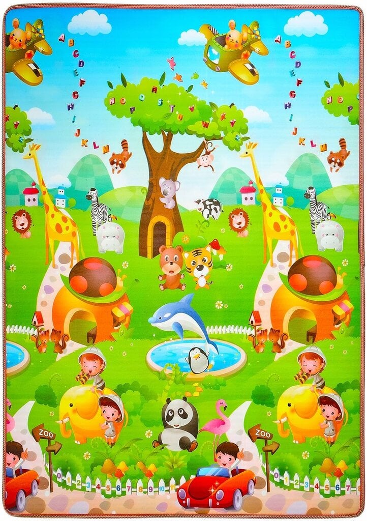 dvipusiszaidimukilimelislinksmigyvunai180x150cme5dcainternetureference2jpg belsilt Dvipusis žaidimų kilimėlis Linksmi Gyvūnai 180x150 cm belsilt