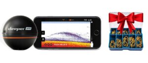 Echolotas Deeper Smart Sonar PRO ir kabliukų rinkinys Belsi