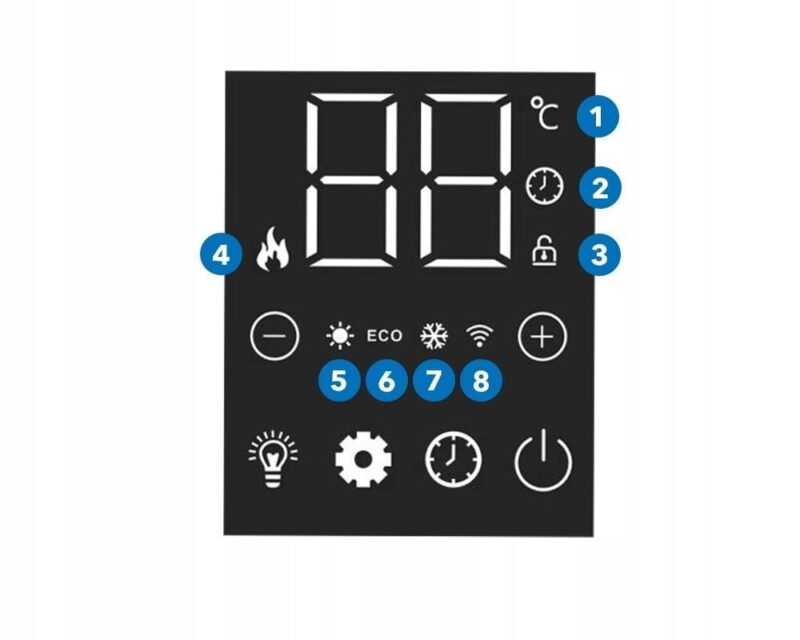Elektrinis radiatorius - šildytuvas Eberg RG11 2500W WiFi - Image 11