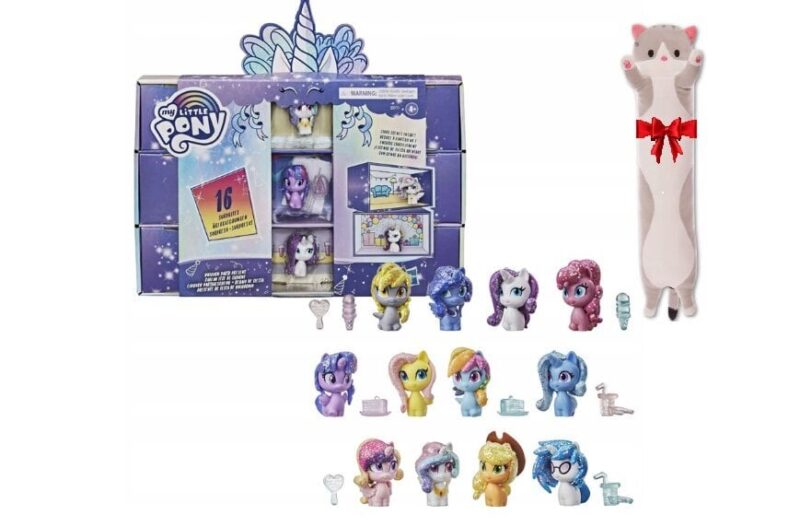 Figūrėlių rinkinys Hasbro My Little Pony Unicorn Party ir pliušinė pagalvė Katė, 50 cm