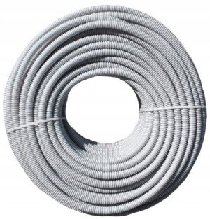 Gofruotas montavimo vamzdis 20mm pilkas 50m – patikima apsauga