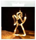 Kalėdinė šviečianti dekoracija Angelas  LED širdelė 19 cm