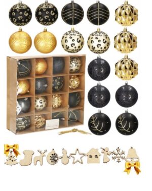 Kalėdinės eglutės žaislų rinkinys Springos 8 cm 16 vnt