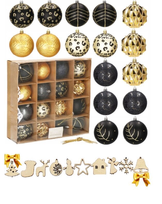 kaledinesegluteszaislurinkinysspringos8cmdf961reference2jpg belsilt Kalėdinės eglutės žaislų rinkinys Springos 8 cm 16 vnt