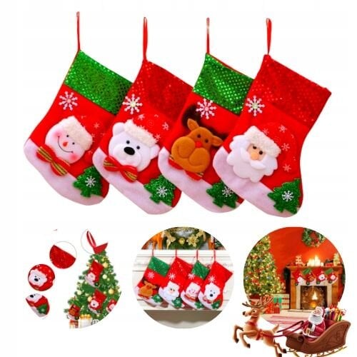 kaledinespakabinamoskojines4vnt52a3dreference2jpg belsilt Kalėdinės pakabinamos kojinės 4 vnt šventinė dekoracija