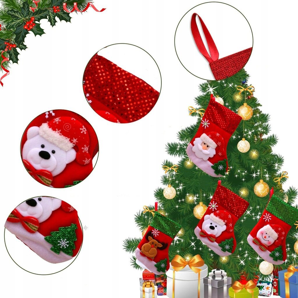 kaledinespakabinamoskojines4vnt6aff4pirktireference2jpg belsilt Kalėdinės pakabinamos kojinės 4 vnt šventinė dekoracija