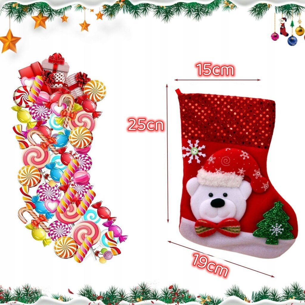 kaledinespakabinamoskojines4vntbac6auzsakytireference2jpg belsilt Kalėdinės pakabinamos kojinės 4 vnt šventinė dekoracija