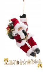 Kalėdų senelis ir pakabukai Springos  šventinė dekoracija