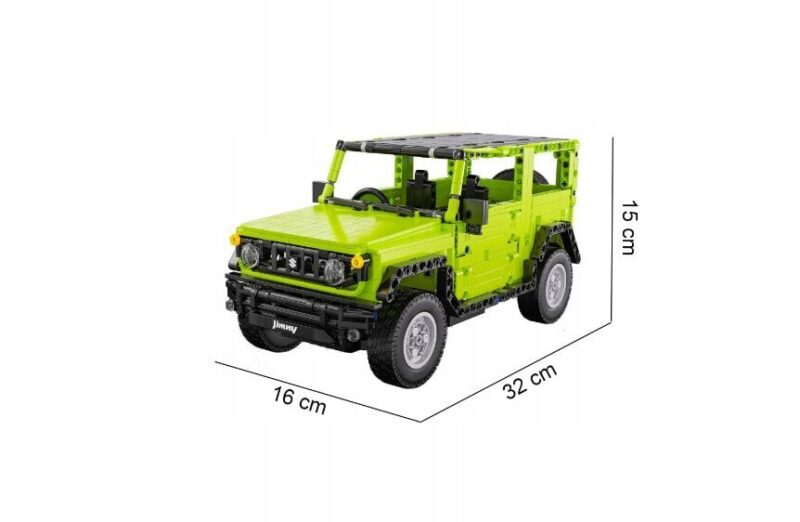 Konstruktorius Cada radijo bangomis valdomas Suzuki Jimny, 579 dal. ir dovana pagalvė Katė, 50 cm - Image 3