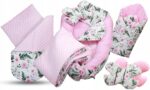 Kūdikio lizdelis su priedais Babymam, rožinis, 0-24 mėn