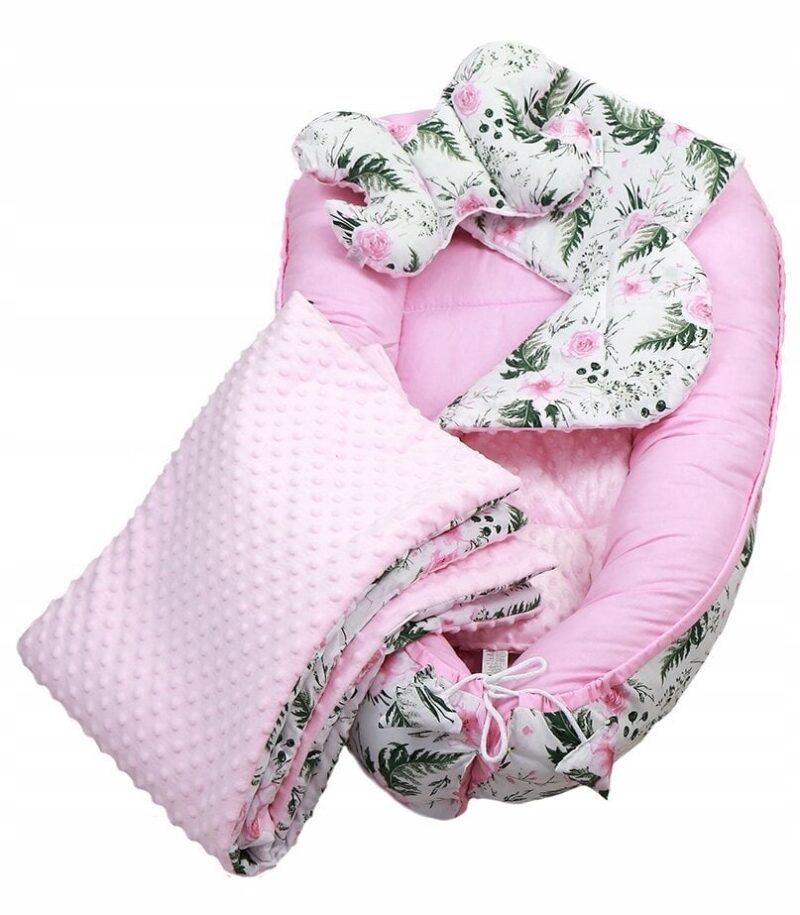 Kūdikio lizdelis su priedais Babymam, rožinis, 0-24 mėn - Image 8