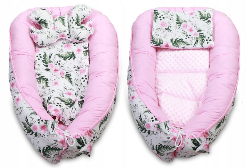 Kūdikio lizdelis su priedais Babymam, rožinis, 0-24 mėn - Image 4