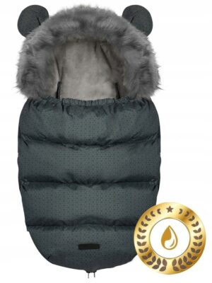 Kūdikių miegmaišis RicoKids Elmi, juodas – komfortas ir saugumas