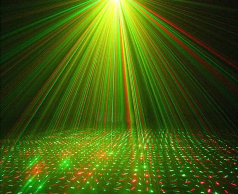 LED Disco lazeris su garso jutikliu  šviesos efektai renginiams