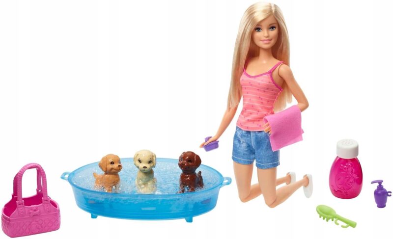 Lėlė Barbie šunukio vonios rinkinys, GDJ37 - Image 4