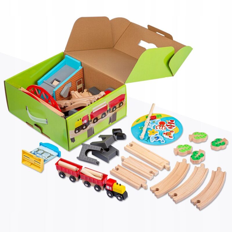 Medinis traukinys su trasa Kinderplay GS6151 - Image 11