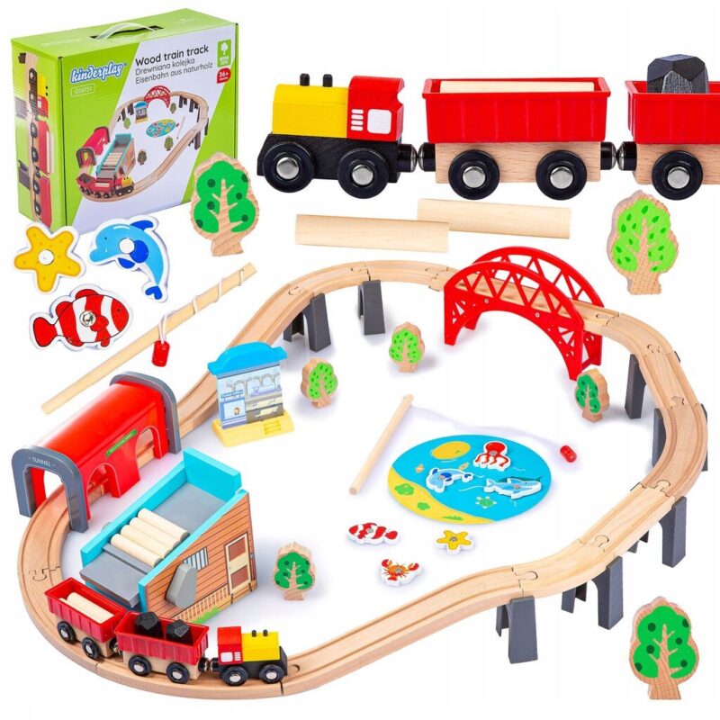 Medinis traukinys su trasa Kinderplay GS6151
