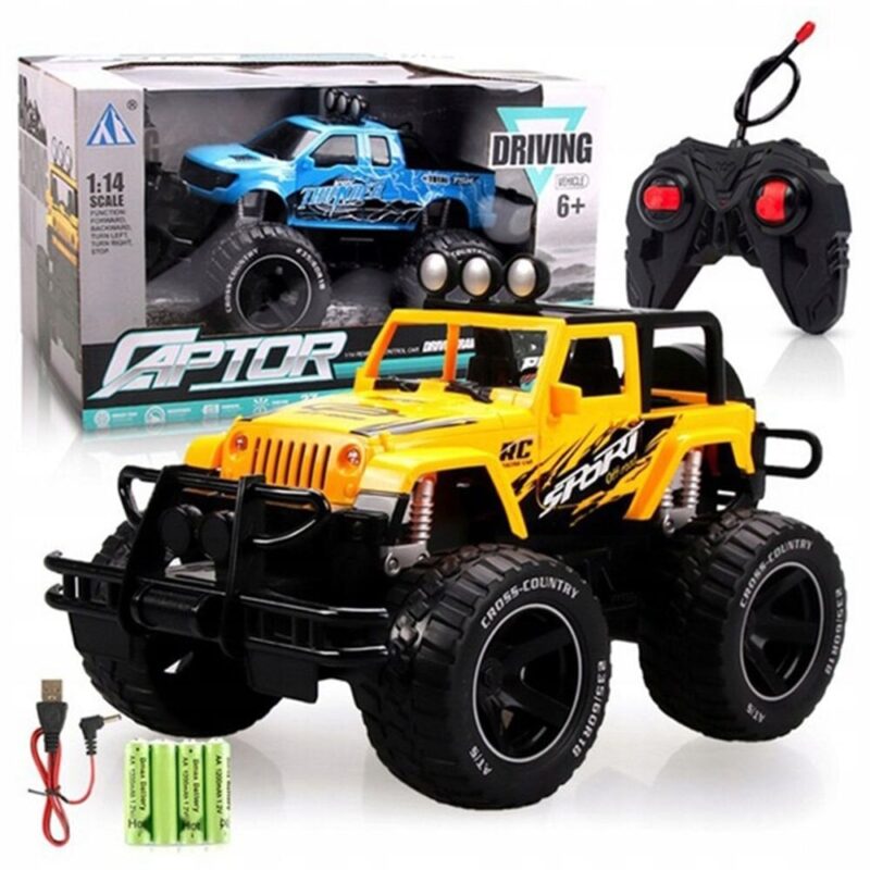 RC automobilis Monster Truck 114 geltonas  galingas visureigis