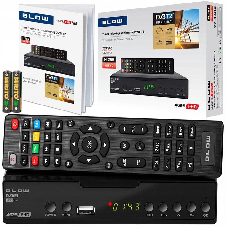 skaitmeninestelevizijosdekoderisdvbtdvbt29e625onlinereference2jpg  belsilt Televizijos imtuvas Blow 4625FHD su Full HD ir PVR funkcija