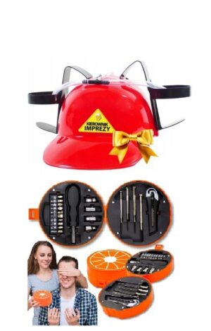 Tikro vyro įrankių rinkinys su alaus šalmu – praktiška dovana