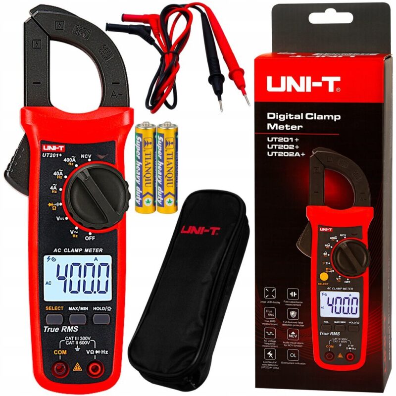 UNI-T UT201+ SKAITMENINIS spaustukas MULTIMETRAS LCD ekranas