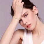 Unikali paauksuota sidabrinė apyrankė su AAA cirkoniais