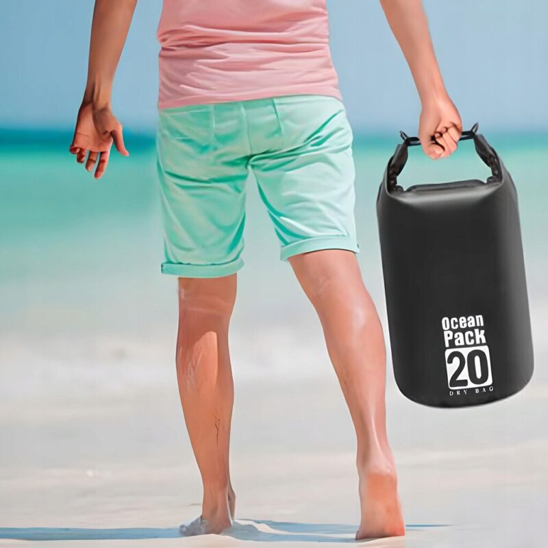 Vandeniui atsparus krepšys OceanPack, 20l, juodas - Image 19