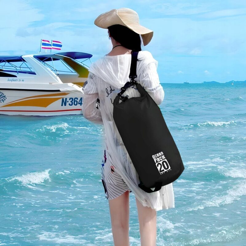 Vandeniui atsparus krepšys OceanPack, 20l, juodas - Image 7