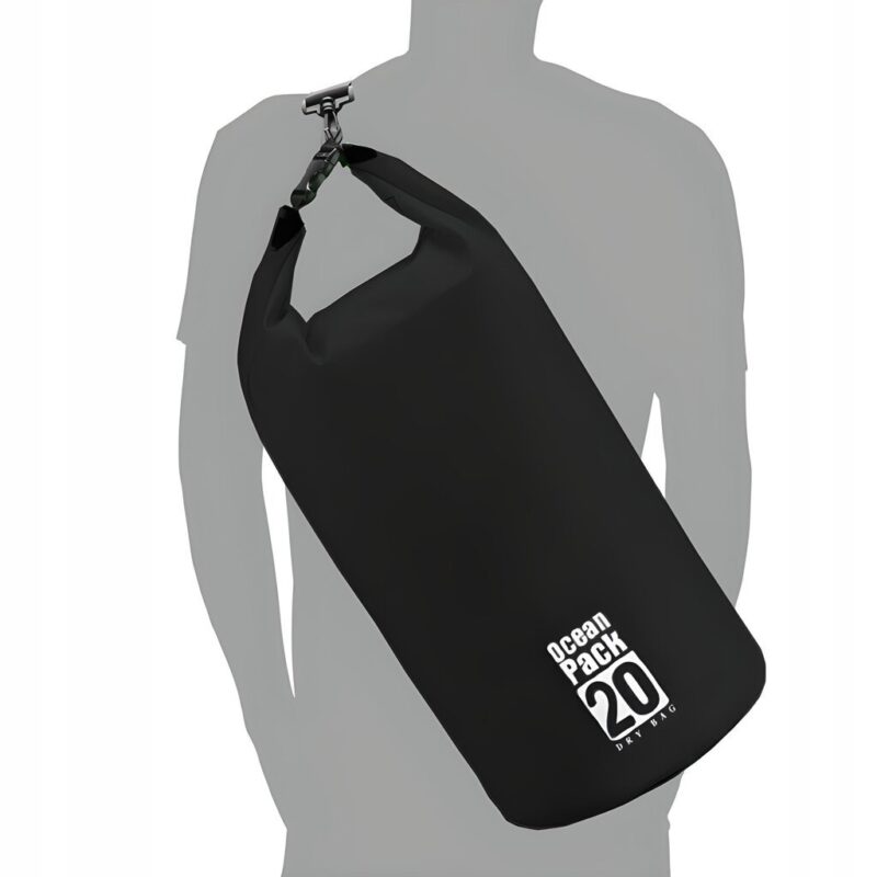 Vandeniui atsparus krepšys OceanPack, 20l, juodas - Image 16