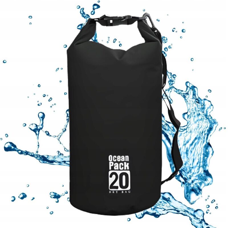 Vandeniui atsparus krepšys OceanPack, 20l, juodas - Image 9