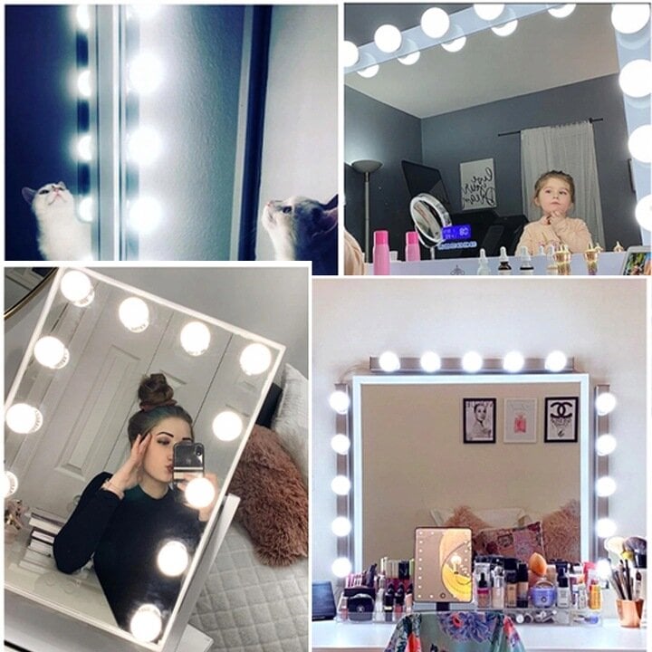 veidrodzioapsvietimasmakiazui4w5v2msiltaie9421uzsakytireference2jpg  belsilt LED veidrodžio apšvietimas makiažui 4W 5V 2m šiltai baltas