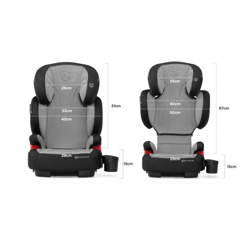 Automobilinė kėdutė KinderKraft Unity ISOFIX, 15-36 kg, grey - Image 7