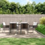 7 ių dalių lauko baldų komplektas vidaXL rudas  Belsilt