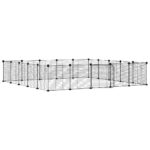 augintiniunarvas20segmentujuodas35x21335reference belsilt Juodas 20 segmentų augintinių narvas 35x35 cm iš plieno