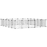 augintiniunarvas20segmentujuodas35x45180reference belsilt Juodas 20 segmentų augintinių narvas 35x35 cm iš plieno