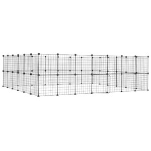 Augintinių narvas 52 segmentai 35x35 cm juodas plienas | Belsi.lt