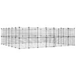 Juodas augintinių narvas 35x35 cm su 52 segmentais iš plieno