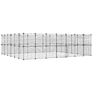 Juodas augintinių narvas 35x35 cm su 52 segmentais iš plieno