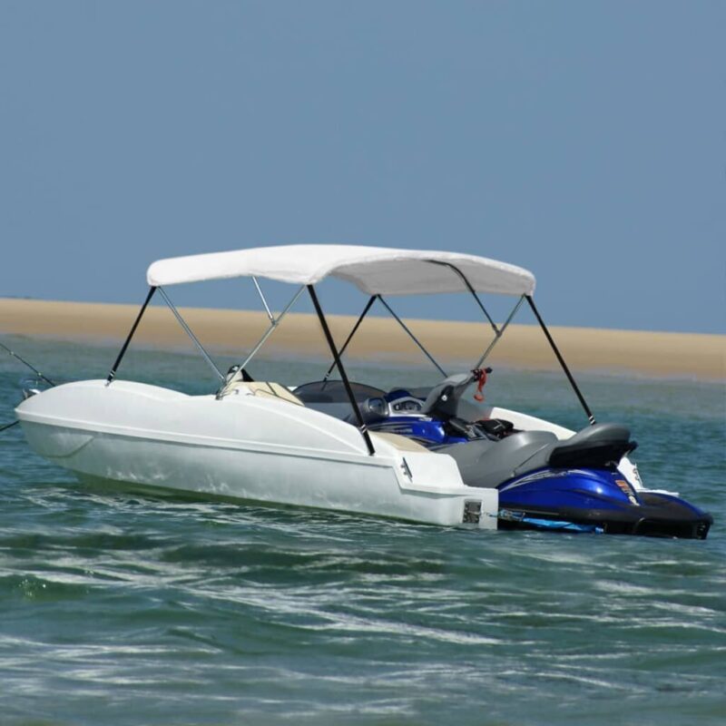 Bimini viršaus stogelis 183x196x137 cm baltas – patvari apsauga