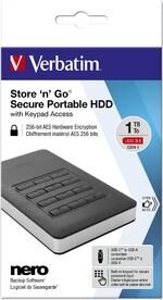 c5a64c8f9419a9e4c4351395166712f1reference  belsilt Išorinis kietasis diskas Verbatim 1 TB su USB C ir šifravimu