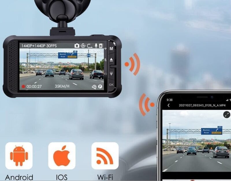 Dashcam Vantrue X4S 4K  aukštos raiškos vaizdo įrašai