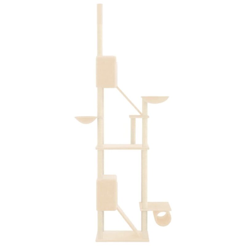 Draskyklė katėms iki lubų vidaXL, kreminės spalvos, 277–303 cm, Kreminė - Image 3