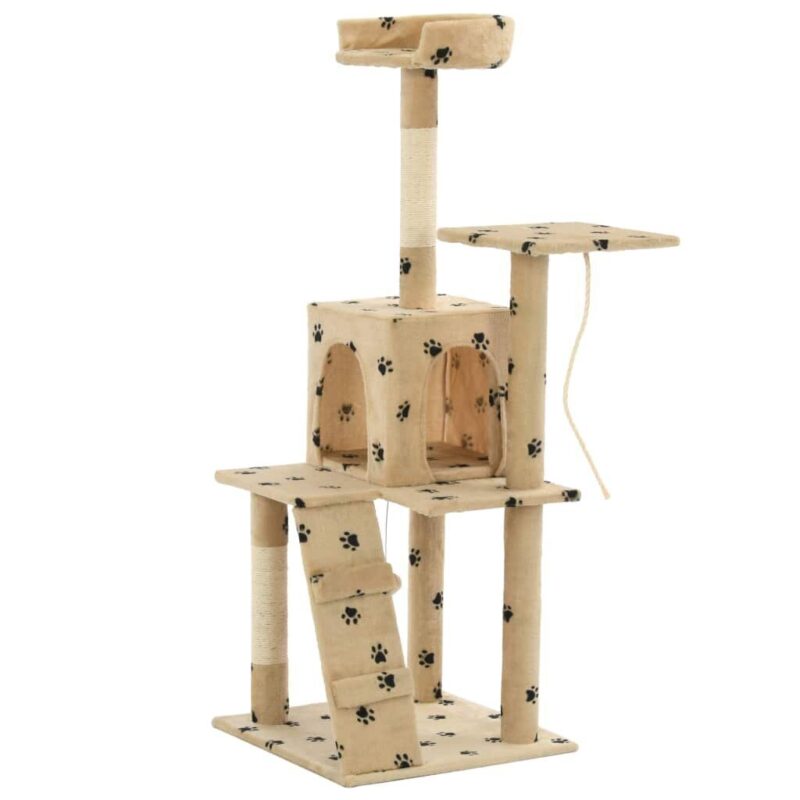Draskyklė katėms su stovais iš sizalio, 120cm, smėlio sp. - Image 4