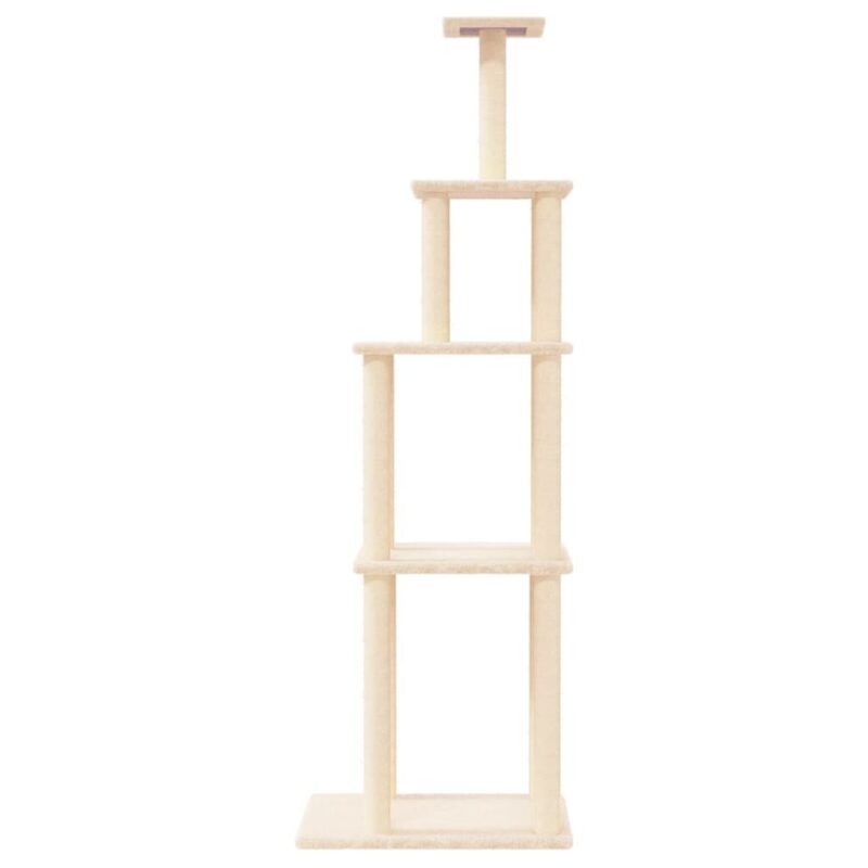 Draskyklė katėms su stovais iš sizalio vidaXL, smėlio splavos, 183cm - Image 3