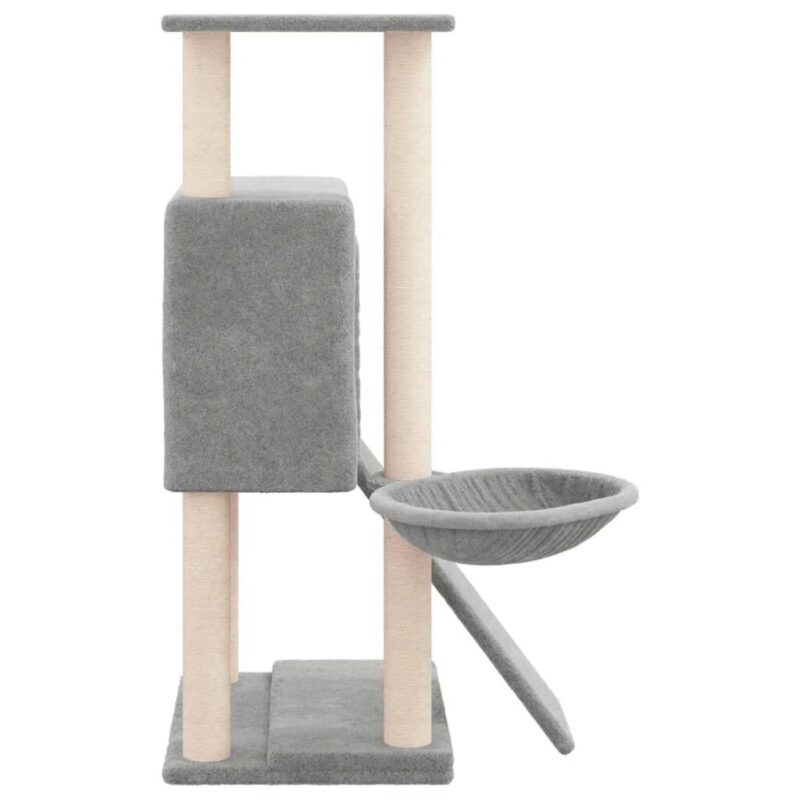 Draskyklė katėms su stovais iš sizalio vidaXL, šviesiai pilka, 96 cm - Image 3